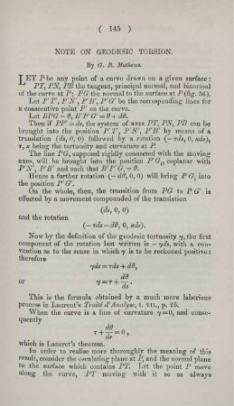 Note on geodesic torsion.