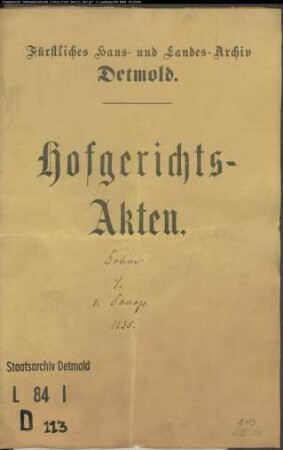 Dohm, Albert, Konduktor zu Sternberg gegen Levin von Donop - Beleidigung