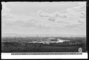 Dresden, Gesamtansicht, Blick vom Weißen Hirsch