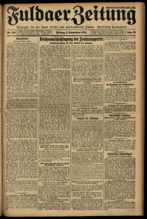Ausgabe vom Freitag, den 06. November 1931.