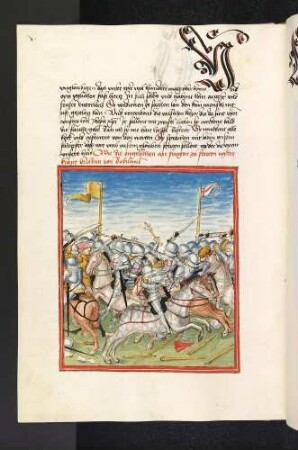 Reiterschlacht der englischen Ritter gegen die Truppen des Sultans Carbedon