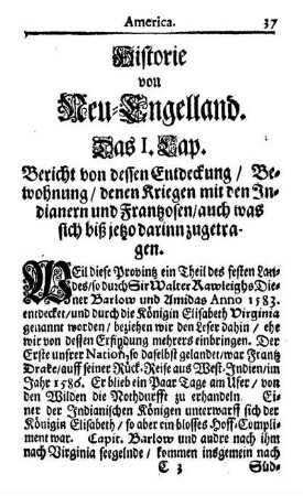 Historie von Neu-England.