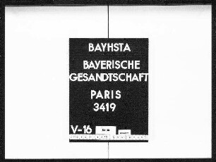Heigel, Joseph, von München, Aufenthaltsbewilligung für Paris und Lyon