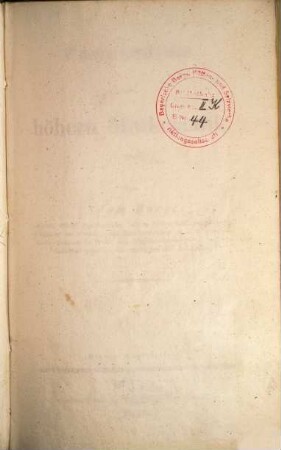 Compendium der höhern Mathematik