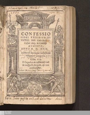 Confessio Fidei Exhibita Invictiss. Imp. Carolo V. Cæsari Aug. in Comicijs Avgvstæ. Anno M. D. XXX.