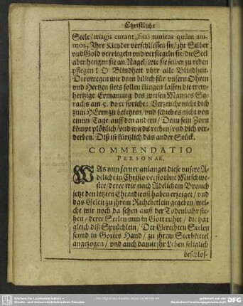 Lebenslauf : Commendatio Personae