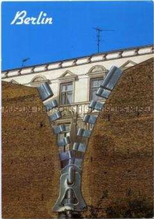 Wandbild an einer Berliner Brandmauer