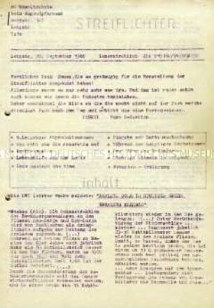 Kirchliches Informationsblatt "Streiflichter" mit dem Hauptthema Ökologie - Sachkonvolut