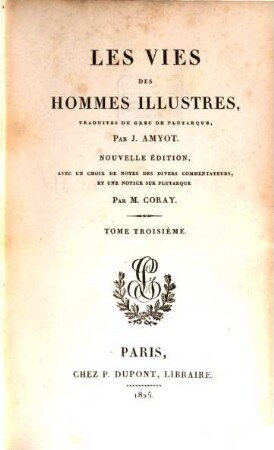 Les vies des hommes illustres, 3