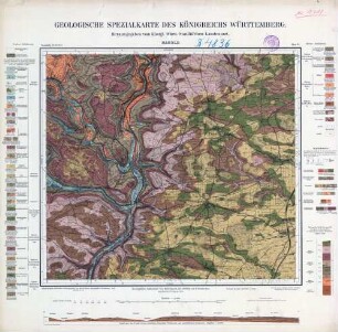 [7418] Nagold, Geologische Spezialkarte des Königreichs Württemberg