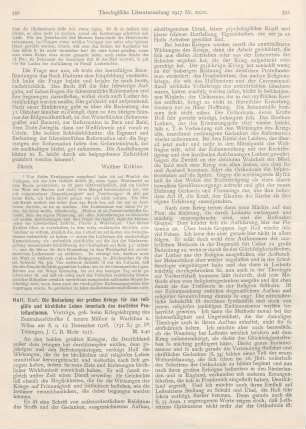391-395 [Rezension] Holl, Karl, Die Bedeutung der großen Kriege für das religiöse und kirchliche Leben innerhalb des deutschen Protestantismus. Voträge
