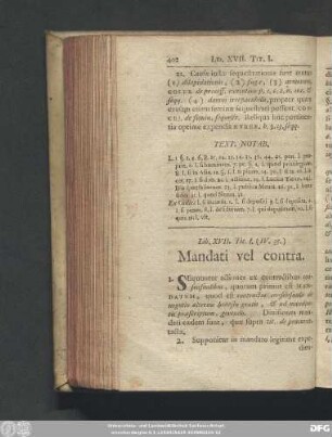 Tit. I. (IV. 35.) Mandati vel contra.