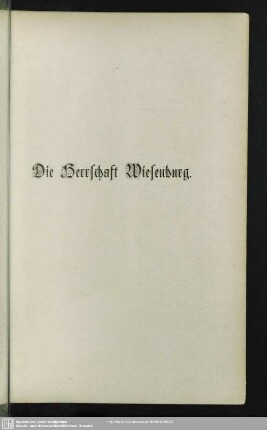 Die Herrschaft Wiesenburg