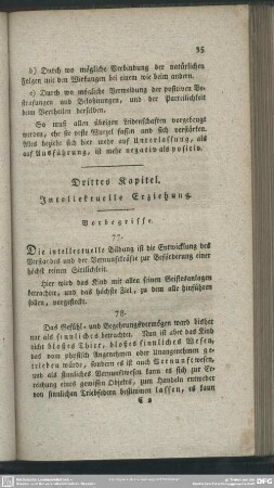 Drittes Kapitel. Intellektuelle Erziehung