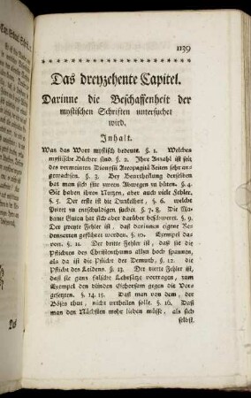 Das dreyzehente Capitel.