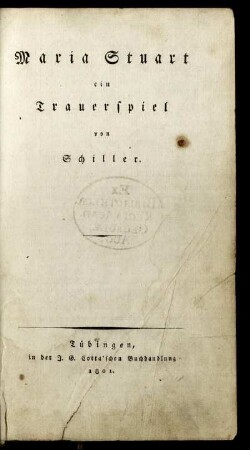 Maria Stuart : ein Trauerspiel