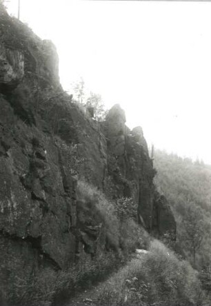 Prellberg bei Aue : Westerzgebirge. Schwarzwassertal. "Alpiner Steig" bei Aue am Prellberg der "Hakenkrümme"