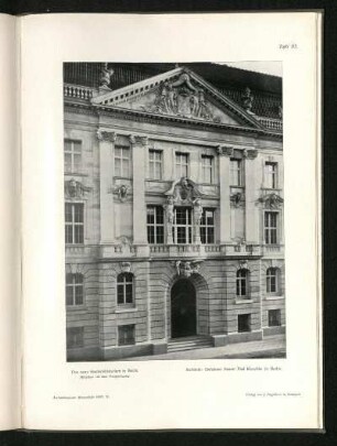 Tafel 83: Das neue Staatsministerium in Berlin