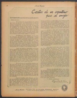 Cartas de un argentino que se enoja : La insoportable carestía de los medicamentos