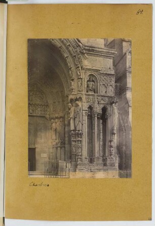 Kathedrale, Chartres: Detailansicht, Nordquerhaus, rechtes Portal Detail (aus: Skizzen- und Fotoalbum 10)