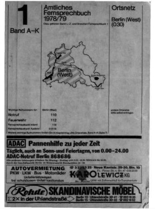 1978/1979: Amtliches Fernsprechbuch