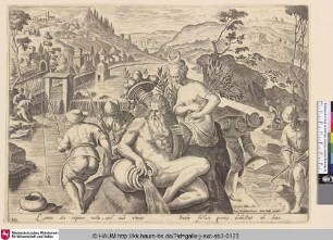 [Fischfang bei Nacht, vorn ein Flussgott; Fishing at night]