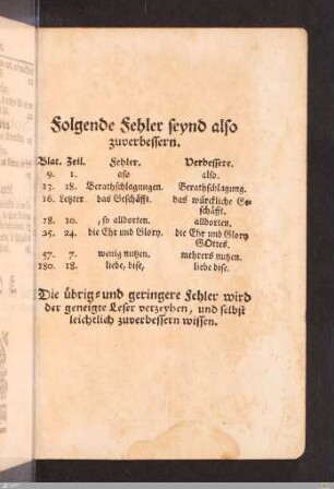 Folgende Fehler seynd also zuverbessern.