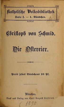 Die Ostereier : Erzählung ; 1. und 2. Altersstufe
