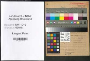 Entnazifizierung Peter Langen , geb. 08.03.1902 (Spediteur)