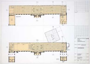 Kunstpalast Düsseldorf Museum, Grundriss Erdgeschoss und 1. Obergeschoss, Vorentwurfsplanung