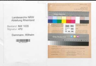Entnazifizierung Wilhelm Dammann , geb. 12.11.1894 (Steiger)
