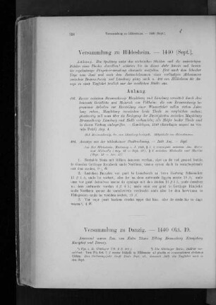 Versammlung zu Hildesheim. - 1440 (Sept.).
