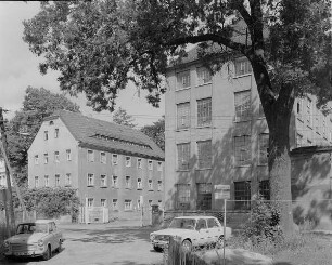Gurtweberei-Betrieb, um 1900, Großröhrsdorf