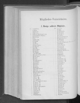 Mitglieder-Verzeichniss.