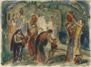 Wasser schöpfende Frauen