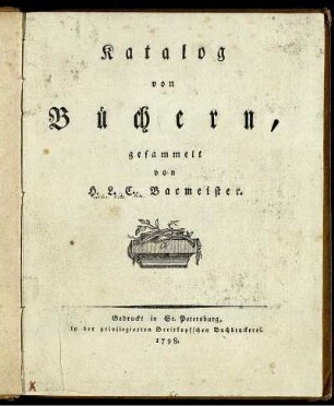 Katalog von Büchern