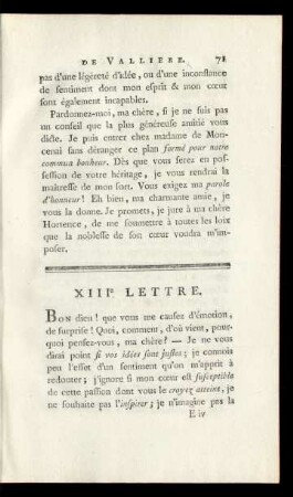 XIIIe Lettre.