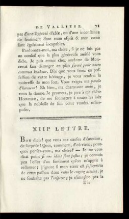 XIIIe Lettre.