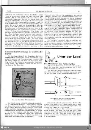 Gemeinschaftswerbung für elektrische Uhren