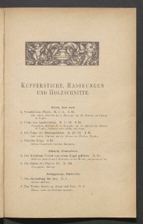 Kupferstiche, Radirungen und Holzschnitte