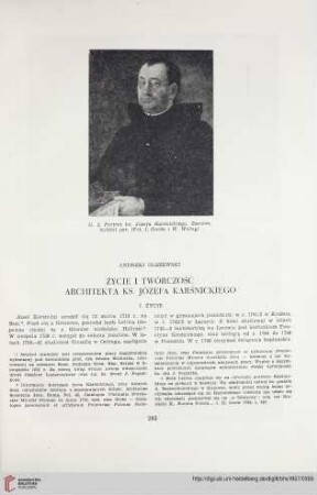 19: Życie i twórczość architekta ks. Józefa Karśnickiego