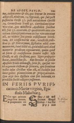 In Feriis Purificationis Mariae virginis ...