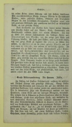 Große Völkerwanderung. Die Hunnen. Attila
