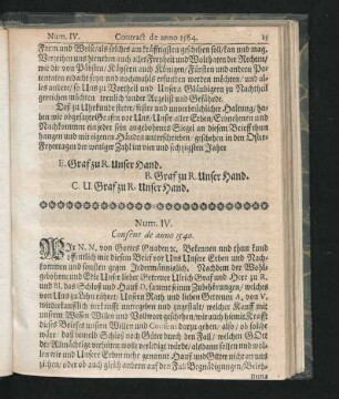 Num. IV. Consens de anno 1540.