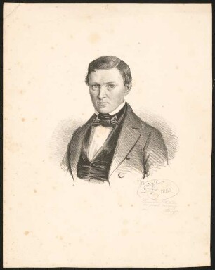 Portrait des Bauakademiestudenten Krüger: Dem Freund Fritz Müller gewidmetes Portrait