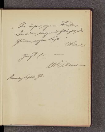 Wilhelm Vilmar. – Hamburg, ??.09.1898