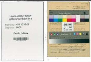 Entnazifizierung Maria Goetz , geb. 27.07.1900 (Aerztin)