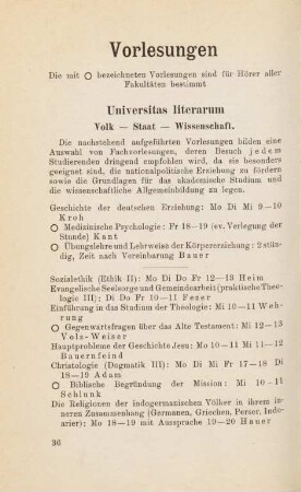 36-39, Universitas literarum