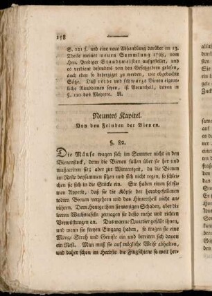 Neuntes Kapitel. Von den Feinden der Bienen.