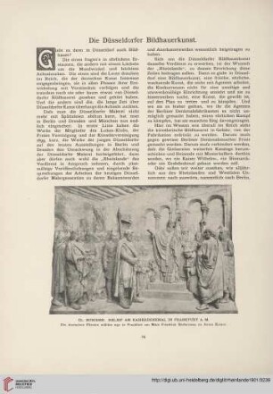 Die Düsseldorfer Bildhauerkunst
